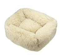 NYSBH Lit carré pour chien - Lit long en peluche - Fournitures pour chiens de petite, moyenne et grande taille - Lit apaisant lavable