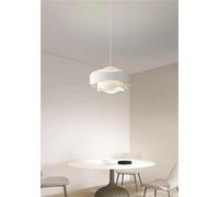 NYSCR Chandelier à LED de créateur Acrylique Blanc pour Le Salon de la Cuisine Cordon de Chambre à Coucher adhérence modifiable, éclairage Moderne (30 cm)