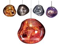 NYSCR Les pendents en Verre irrégulières Modernes LED avec Une Lave-Lave à laverie réglable Lampe de Lave décorative pour la Boutique/Club/éclairage intérieur Rose Or 200cm