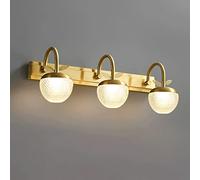 NYSCR Vanité de Salle de Bain luminaire d'éclairage d'image de Cadre en Laiton, Ombre Acrylique Maquillage en cuivre Miroir Avant, Lampe Avant de la vanité de Bain Moderne Les Lampes