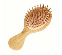 NYSDM 1 peigne à cheveux en bambou - Brosse de massage pour cheveux normaux - Portable - Soin des cheveux et équilibre du cuir chevelu