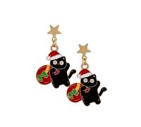 NYSDM Boucles d'oreilles à tige asymétriques en forme de cœur et flocon de neige pour femme, Acier inoxydable