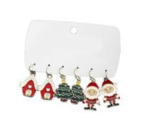 NYSDM Boucles d'oreilles de Noël en alliage Motif Père Noël renne flocon de neige Accessoires pour femme, Acier inoxydable