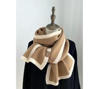 NYSDM Écharpe en Laine Chaude d'hiver de Style pour Femmes, écharpe tricotée élastique à Rayures, Bandana féminin, châle épais