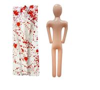 NYSDM Ensemble d'accessoires de cadavre d'Halloween pour extérieur et cour effrayante Décoration horreur sanglante Maison hantée Décorations à suspendre