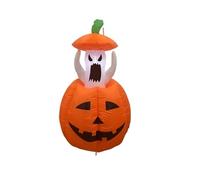 NYSDM Fantôme gonflable d'Halloween de 1,2 m sortant d'une citrouille surélevée et abaissée Décoration de jardin gonflable effrayante