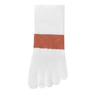 NYSDM Lot de 2 paires de chaussettes de sport tendance à bout fendu pour femme Sans couture Anti-odeur Avec pois en silicone Rayures colorées, blanc, Taille unique