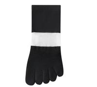 NYSDM Lot de 2 paires de chaussettes de sport tendance à bout fendu pour femme Sans couture Anti-odeur Avec pois en silicone Rayures colorées, Noir , Taille unique