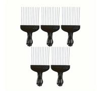 NYSDM Peigne de Coiffure en Acier Inoxydable pour Cheveux Gras, Manche en ABS, Design crêpé