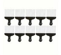 NYSDM Peigne de Coiffure en Acier Inoxydable pour Cheveux Gras, Manche en ABS, Design crêpé