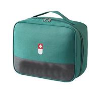 NYSDM Pilulier à fermeture éclair Sac de rangement pour médicaments Boîte de premiers secours pour les trousses médicales d'urgence, Vert, 1 pièce