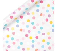 NYSDM Rouleau de papier cadeau Happy Birthday imprimé arc-en-ciel cœur pierre pour anniversaire, mariage, fête prénatale