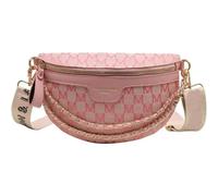 NYSDM Sac de poitrine tendance pour femme Printemps et été Tendance Bandoulière Bandoulière Casual Polyvalent Petit sac banane, Rose mignon.