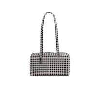 NYSDM Sac fourre-tout léger en nylon Bowler Mode avancé simple décontracté Sac à main grande capacité Sac à bandoulière, Blanc + noir S