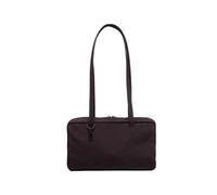 NYSDM Sac fourre-tout léger en nylon Bowler Mode avancé simple décontracté Sac à main grande capacité Sac à bandoulière, Noir Marron Taille S