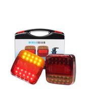 NYSFIFHSKFH Feu arrière remorque Lentille réfléchissante sans fil Rechargeable, feux arrière de camion, freinage, clignotant LED pour remorque, caravane, camping-car Clignotants(USA VERSION PLUG)