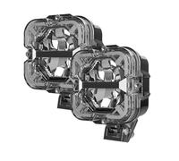 NYSFIFHSKFH Phare Avant Lot De 2 Feux Travail Pour Voiture Route Croisement Circulation Diurnes Ambre Pour Jeep Bateau Tracteur Camion 4x4 SUV ATV Projecteur principal(1pair A)