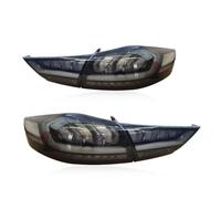 NYSGMVBDOFH Feu arrière remorque Pour Hyundai pour Elantra pour Avante 16-18 2 pièces feux arrière LED antibrouillard signal de freinage inverse ensemble feu voiture Feux de recul(Smoked)