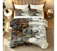 NYSMGS Couette 200x200 Imprimée Réversible Arbre De Vie Duvet 2 Personnes