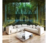 NYSMGS Papier Peint Panoramique Japon Zen Forêt De Bambous Papier Peint Intissé Fresque Murale 3D Paysager Peinture Murale Poster 200x140cm Pour Salon Chambre Bureau, Décoration Murale 4N15