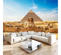 NYSMGS Papier Peint Panoramique Pyramide Papier Peint Intissé Fresque Murale 3D Égypte Architecture Pour Salon Chambre Bureau Décoration Murale Poster Intérieure, Wallpaper 300x210cm 2H465