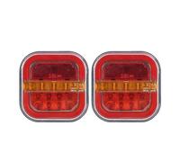 NYSQOFMB 2x 4'' 12V 24V LED Feu Arrière Plaque D'immatriculation Fluide Clignotant Frein Arrêt Conduite De Recul Camion Remorque Fourgonnette Voiture Feu Arrière(1Pair A)