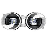 NYSQOFMB Coque Phare Lot 2 feux antibrouillard LED 30 W sans erreur voiture Pour VW Pour Golf Pour Mk5 Pour Rabbit Pour GTI (1K) 2004-2009 Abat-jour Phare Avant(Jaune)