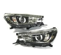 NYSQOFMB Covers Phares Phare Avant LED De Voiture Pour HILUX Pour REVO 2015-2017 Yeux D'ange Signal Lumineux Phares Lampe Lumière Assemblée Couverture phare avant