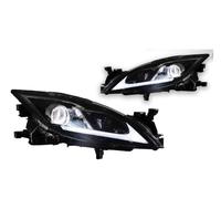 NYSQOFMB Covers Phares Style De Voiture Pour Mazda 6 Pour ATENZA 2009-2016 Phare LED DRL Hid Lampe Frontale Ange Eye Bi Accessoires Couverture phare avant