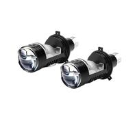 NYSQOFMB feu stop Ampoule de phare LED H4 feux croisement et route lumière blanche pour voiture moto projecteur lentille Plug&Play(L)
