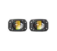 NYSQOFMB feu stop Éclairage LED encastré pour voiture feu de travail feu de recul pare-chocs arrière 12/24 V pour Jeep pour Wrangler ATV camion(2pcs Square Light)