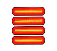 NYSQOFMB feu stop Feu arrière de freinage à LED 12/24V clignotant automatique feu de circulation diurne pour camion lourd remorque camionnette(4pcs Tail Light)