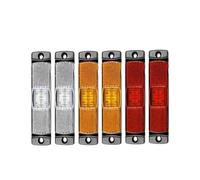 NYSQOFMB feu stop Feu arrière LED 12 V 24 réflecteur de frein pare-chocs étanche indicateur position latéral pour camion bus remorque camping-car(6pcs 3colors)