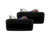 NYSQOFMB feu stop Feu Arrière Remorque Universel 3 1 Anneau Halo Clignotant 12V 24V Freinage Carré Circulation Diurne Voiture Tout-terrain(2pcs White HaloRing)