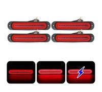 NYSQOFMB feu stop Feu arrière stroboscopique 68 LED 12 V 24 pour camion indicateur de freinage barre lumineuse 3 en 1 feu stop gabarit(4pcs Red Light)