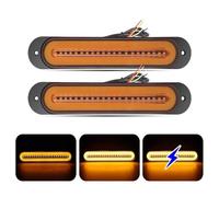 NYSQOFMB feu stop Feu arrière stroboscopique 68 LED 12 V 24 pour camion indicateur de freinage barre lumineuse 3 en 1 feu stop gabarit(2pcs Yellow Light)