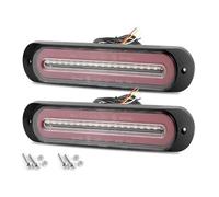 NYSQOFMB feu stop Feux arrière LED 3 12/24V coffre voiture feux freinage feux freinage clignotants feux arrière semi-remorque pick-up feux jour(2pcs Red Lens)