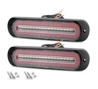 NYSQOFMB feu stop Feux arrière LED 3 en 1 12/24 V pour coffre de voiture feux freinage clignotants pour semi-remorque pick-up jour(2pcs Red Lens)