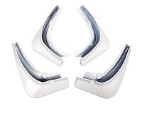 NYSQOFMB Garde-Boue pour Tesla pour Modèle 3 2021 2022 Garde-Boue Roue Avant Arrière Garde-Boue Accessoires ABS en Fibre De Carbone Mud Flaps Kit Décorative(Blanc)