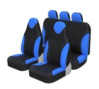 NYSQOFMB Housse De Siège Voiture Seau Intégré Style Course, Tissu Plat Auto pour Kaptur pour Captur 2016 2017 2018 2019 Housse Siege Voiture(5pcs Bleu)