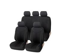 NYSQOFMB Housses De Siège Voiture Lavables Ensemble Complet Taille Universelle Compatibles avec Airbag Latéral pour Ford pour Fusion Housse Siege Voiture(BL ACK Full Set)