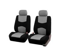 NYSQOFMB Housses De Siège Voiture Universelles pour Logan en Fiber Polyester Ensemble Gris Complet Adaptées À La Plupart des Voitures Camions SUV Et Vans Housse Siege Voiture(2pcs-Front Gray)