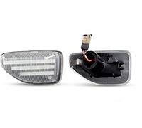 NYSQOFMB Indicateurs Latéraux Indicateur Marqueur Latéral Dynamique LED Pour Dacia Pour Logan 2 Pour Sandero Pour Stepway 2 Clignotant Voiture Flèche Lumière Répéteur Lampe(54SMD Silver)