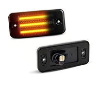 NYSQOFMB Indicateurs Latéraux Pour Jeep Pour Cherokee MK2 XJ Led Dynamique Côté Clignotant Indicateur Lumière Ambre Voiture Style(2Pcs Smoke Black)