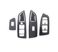 NYSQOFMB Interrupteur Commande Leve Vitre Voiture Fiber Carbone Fenêtre Verre Bouton Levage Garniture Interrupteur Couverture Porte Accoudoir Panneau Autocollant Pour Volvo S90 S90L Commutateur