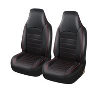 NYSQOFMB Le Siège De Voiture Avant en Cuir D'unité Centrale Couvre La Couverture Seau Haut Intérieur Automatique pour Ford Ranger XLT 2001 Protecteurs Housse Siege Voiture(Red-2PCS)