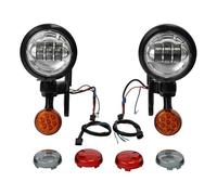 NYSQOFMB Moto À LED Phares Avant Clignotants Motos Pour Touring Pour Road King 1994-2020 2021 2022 2023 2024(Type B)
