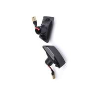NYSQOFMB rétroviseur Clignotants à LED dynamiques et fluides pour Saturn pour Aura 2007-2010(Dynamic Smoky black)