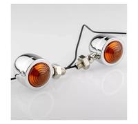 NYSQOFMB rétroviseur Clignotants Universels Pour Motos Clignotants Feux Arrière Ambre Super Lumineux(2PCS Silver)