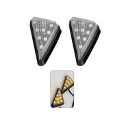 NYSQOFMB rétroviseur Lot de 2 clignotants triangulaires pour moto feux latéraux jaunes pour Suzuki(Transparent lens)